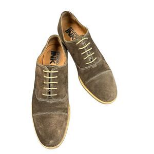 STUDIO INK Taupe Brown Suede Leather Lace Up Oxford Size 10.5